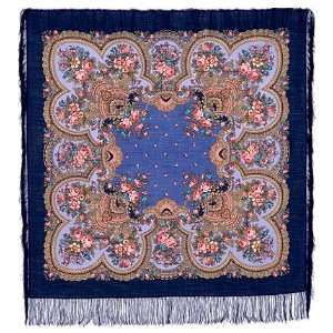  Spiritual conversation Shawl (silk fringe) 125x125cm (49 