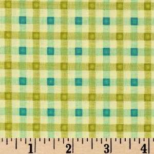  44 Wide Live Love & Laugh Plaid Green/Blue Fabric By The 