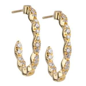  Talulah Marquee Hoops   Sterling Silver and 14k Gold 
