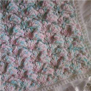 beautiful babys bonnets pram blanket crochet pattern 35