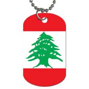 Lebanon Flag 2 Sided Dog Tag Necklace Lebanese  