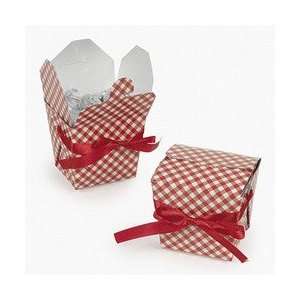  Red Gingham Takeout Boxes (1 dz)