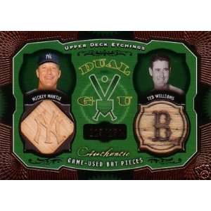  04 UD MICKEY MANTLE/TED WILLIAMS Game Used Bat /150 