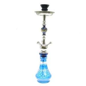  22 Inch Tall Double Hose Blue Vase LDK Hookah Everything 