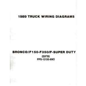  1989 FORD F 150 to F 350 TRUCK BRONCO Wiring Diagrams 
