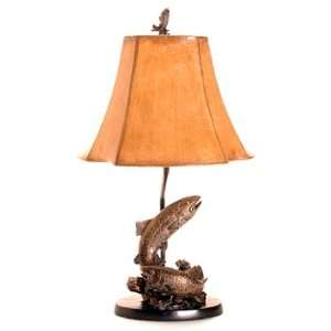  Trout Fish Lamp / Antique Bronze Finish