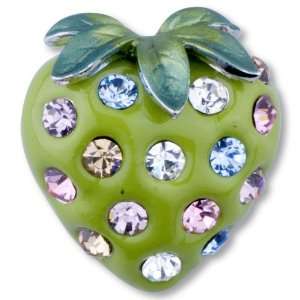   Crystal Delicated Green Strawberry Brooches And Pins Pugster Jewelry