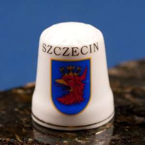 Ceramic Thimble   Szczecin City Crest