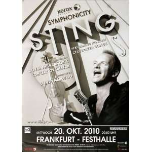  Sting   Symphonicity 2010   CONCERT   POSTER from GERMANY 