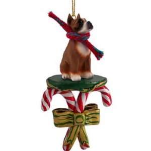  Candy Cane Boxer Christmas Ornament
