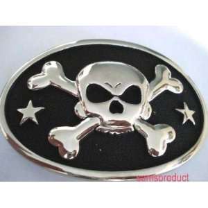  Skull Skeleton Pirate Bone Famous stars Belt Buckle 