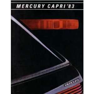    1983 MERCURY CAPRI Sales Brochure Literature Book Automotive