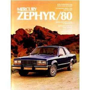    1980 MERCURY ZEPHYR Sales Brochure Literature Book Automotive