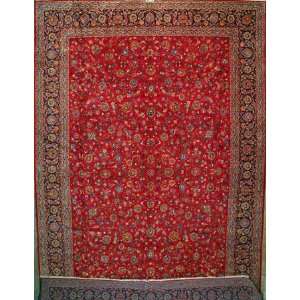   Kashan Persian Rug 13 1 x 19 5 Authentic Persian Rug