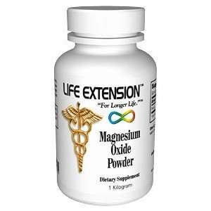  Life Extension, MAGNESIUM OXIDE 1 KILO POWDER Health 