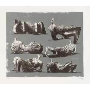   Henry Moore   24 x 20 inches   Six Reclining Figures
