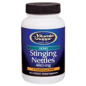  Vitamin Shoppe   Stinging Nettles, 480 mg, 100 capsules 