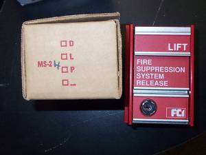 NEW FCI MS 2H RED FIRE SUPPRESSION ALARM PULL STATION  