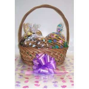   Large Chocolate Lovers Cookie Basket with Handle Bunny Hop Wrapping