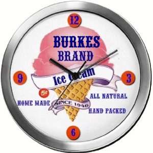  BURKES 14 Inch Ice Cream Metal Clock Quartz Movement 