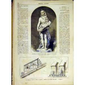  Statue Moise Sauve Des Eaux Turin Exhibition Print 1880 