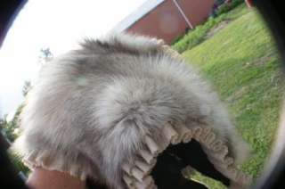Fawn Glo pearl cross ranch fox rug dbl felt backing fur  