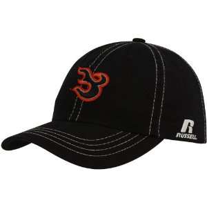   Russell Utah Blaze Black Cotton Twill Basic Logo Adjustable Slouch Hat