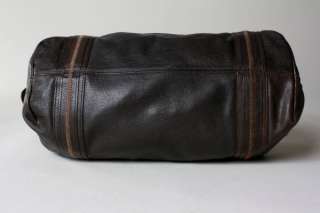 Sigrid Olsen LUX Brown Leather Barrel Bag Tote Purse $320  