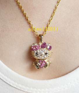   Necklace Fashion Crystal Bling Golden Jewelry Super Cute NEW  
