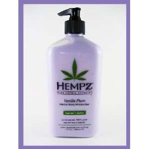 Hempz Supre Vanilla Plum Herbal Daily Moisturizer Lotion 17 Oz New for 
