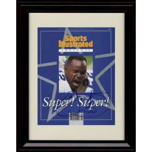 Framed Emmitt Smith Super Super Sports Illustrated Autograph Print 