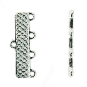 Silver Plated   End Bars   Rectangle   2mm Height, 8.5mm Width   Sold 