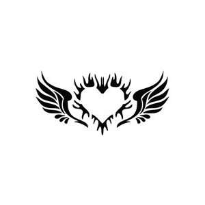  Back Plate Angel Wing Heart   Tribal Decal Vinyl Car Wall 