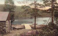 Central Valley NY Orange Co Lake Boat Dock Postcard N Y  