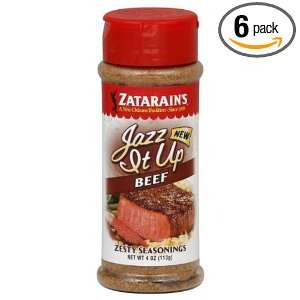 Zatarains Beef, Jazz It Up, 4 ounces (Pack of6)  Grocery 