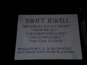 NM 12 SWIFT JEWELL Brooklyn To The Heart/How We do +3  