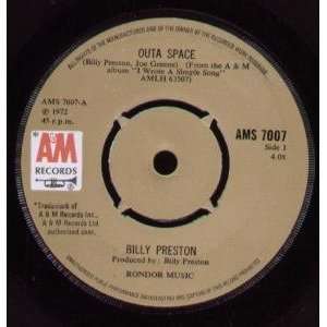  OUTA SPACE 7 INCH (7 VINYL 45) UK A&M 1972 BILLY PRESTON Music