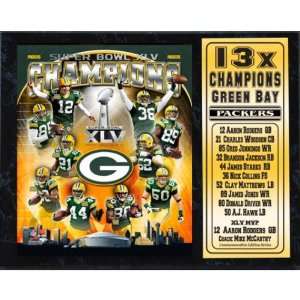  Super Bowl XLV Champs Green Bay Packers Print Case Pack 14 