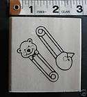 RUBBER STAMP   DIAPER PINS BABY  Stamping Scrapbooking