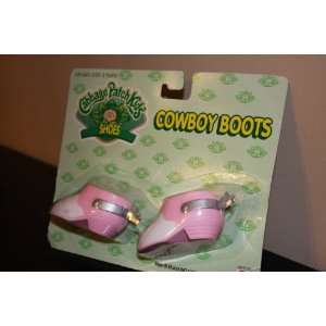  Cabbage Patch Kids Shoes Pink and White Cowboy Boots 