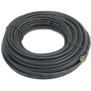  SHIELDED BLACK COAXIAL CABLE W/ F CONNECTORS, 100 FT 