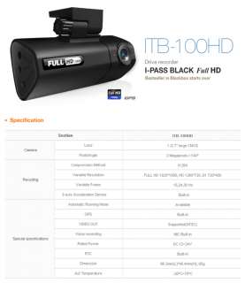 iTRONICS] ITB 100HD Full HD Car Black Box Drive Recorder 8GB GPS FREE 