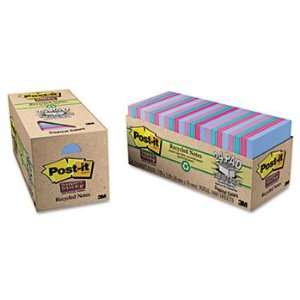 Post it Notes Super Sticky Recycled Notes in Tropic Breeze 