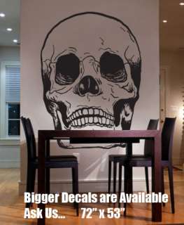 Vinyl Wall Art Decal Sticker Skull Head Bones 21X28  