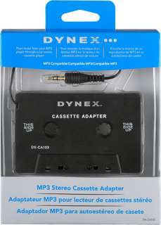 Dynex Car Stereo Cassette Adapter Apple iPod  Player DX CA103 w/3 