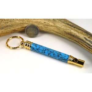  Southwestern Blue Acrylic Secret Compartment Whistle With 