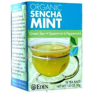 Eden Foods   Organic Sencha Mint Green Tea with Spearmint & Peppermint 