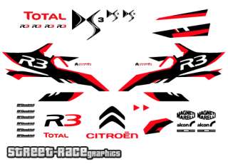 Citroen DS3 R3 full rally graphics stickers decals  