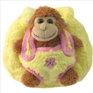  Kids Yellow Plush Handbag With Monkey Stuffie  Affordable 