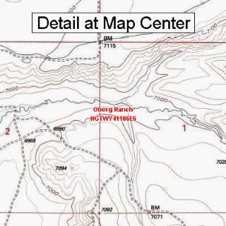  USGS Topographic Quadrangle Map   Oberg Ranch, Wyoming 